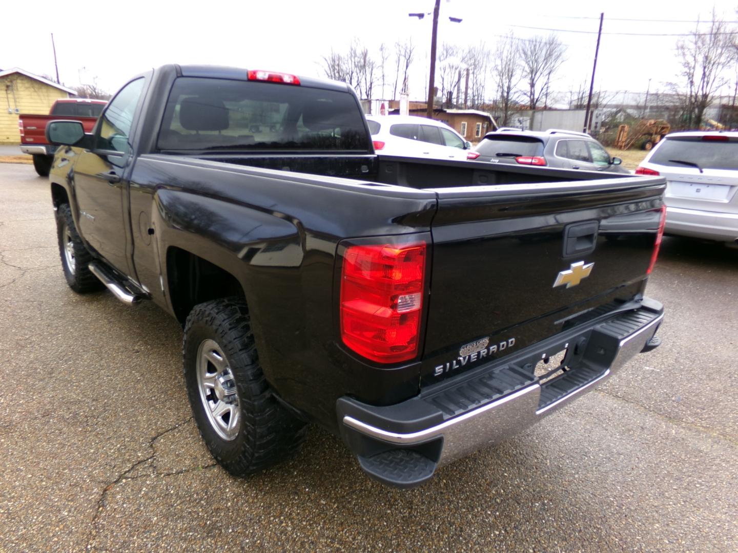 2014 Black /Gray Chevrolet Silverado 1500 Work Truck 1WT Regular Cab 2WD (1GCNCPEH9EZ) with an 4.3L V6 OHV 12V engine, 6-Speed Automatic transmission, located at 401 First NE, Bearden, AR, 71720, (870) 687-3414, 33.726528, -92.611519 - Photo#2